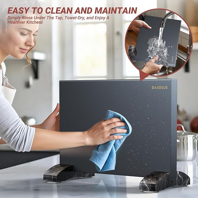 Magnetic Knife Holder, Magnetic Knife Block without Knives, Strong Double Sided Magnet Knife Storage Strip for Kitchen Counter-Black