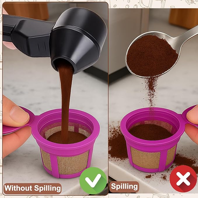 Palksky Coffee Scoop & Funnel with Fill Press1PCS (Black)
