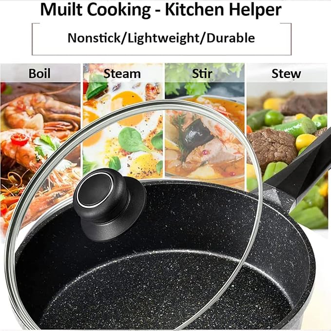 8 Inch Glass Lid for Frying Pan Lid, Fry Pan Lid, Skillet Lid, Pan Lid with Handle Compatible with Lodge 8 Inch Cast Iron Skillet - Glass Cover, 8", Clear