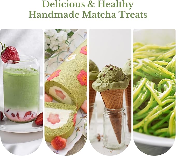Matcha Whisk Set, Traditional Matcha Kit Includes Matcha Bowl, Bamboo Whisk with Holder, Scoop, Scoop Rest, Sifter, and Tea Cloth – 7 Piece Matcha Gift Set for Tea Enthusiasts