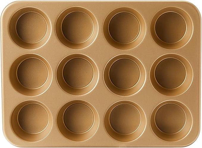 Nordic Ware Naturals Aluminum NonStick Muffin Pan, Twelve 2.75 Inch Cups