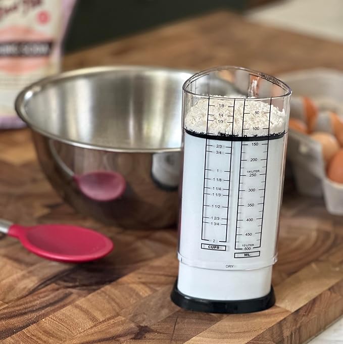 KitchenArt Pro Adjustable Measuring Set, Includes Adjustable Tablespoon, Teaspoon, and 2 Cup Measuring Cup