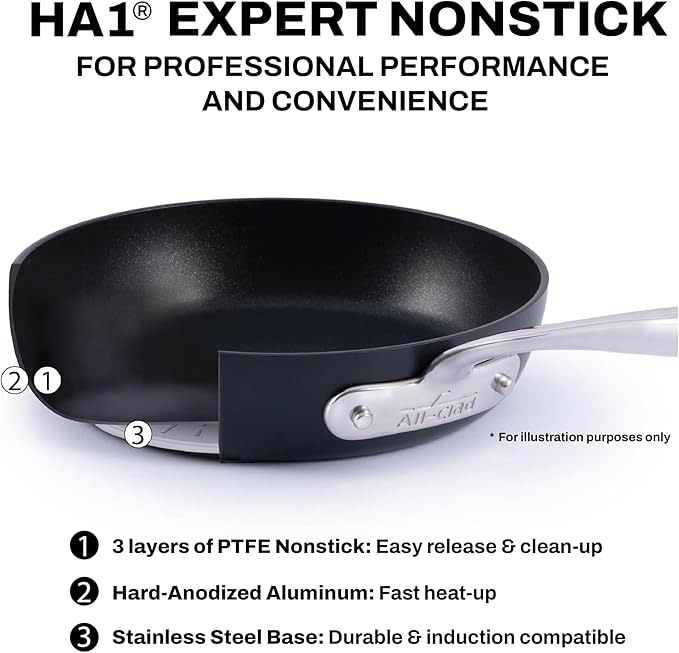 All-Clad HA1 Expert Hard Anodized Nonstick Double Burner Grill Pan For Stovetop 13 x 20 Inch, Grilling, Professional Cookware, Dishwasher-Friendly, Oven-Safe Up to 500°F, Black