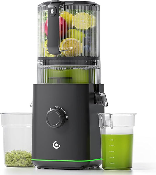 Cold Press Juicer, 3-in-1 Juicer Machines with 6.5" Large Feed Chute for Whole Fruits & Vegetables, 100oz Large Capacity for Family Use, Makes Juice, Nut Milk & Sorbet