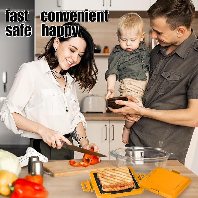 MKYSAIL 2-in-1 Microwave Breakfast Maker Bundle: Egg Cooker & Sandwich Make | Quick 90-Second Gourmet Meals | Dishwasher Safe, Portable for Home, Dorms, Travel (No Stovetop Needed!)