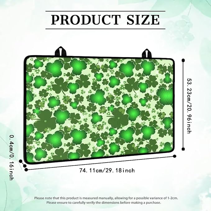 Green Leaf Stove Top Covers Glass Stovetop Cover Protector St.Patrick's Day Heat Resistant Glass Stove Cover Protector Cooktop Covers