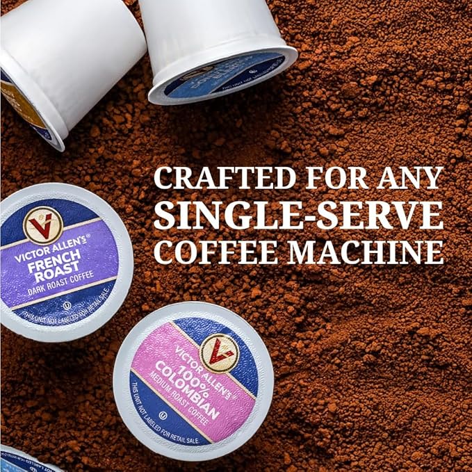Victor Allen's Coffee Donut Shop Blend, Medium Roast, 80 Count, Single Serve Coffee Pods for Keurig K-Cup Brewers