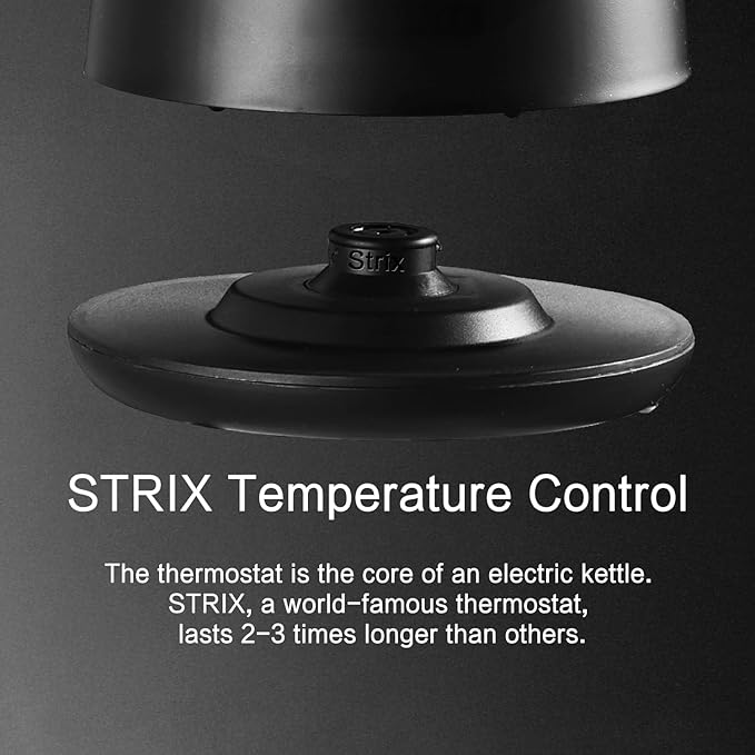 1.5L Electric Kettle Stainless Steel, Double Wall Cool Touch Teapot, Fast Boil, Precise Temperature Control, LCD Display, Auto Shut-Off, BPA-Free,Keep Warm Function, Ideal for Tea,Black
