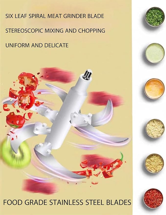 Blender And Food Processor Combo, 500w Electric Chopper Food Chopper, 5-Speed Mode, Suitable home and kitchen of Nut Chopper Garlic Grinder