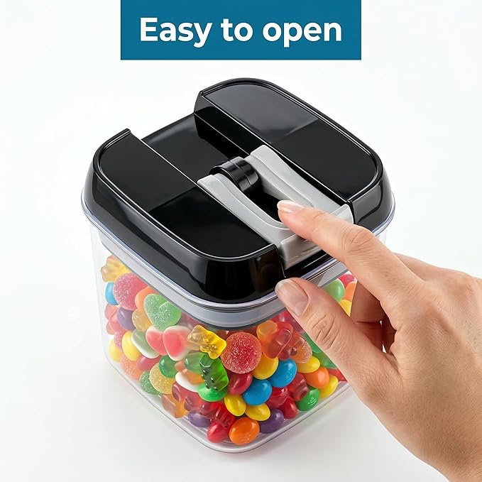 OMIO Airtight Food Storage Containers 7 Pcs, BPA-Free Kitchen Canisters with Intrusive Seal Lids & Silicone Gasket for Cereal, Flour, Pasta - Leak Proof, Stackable Pantry Organizers