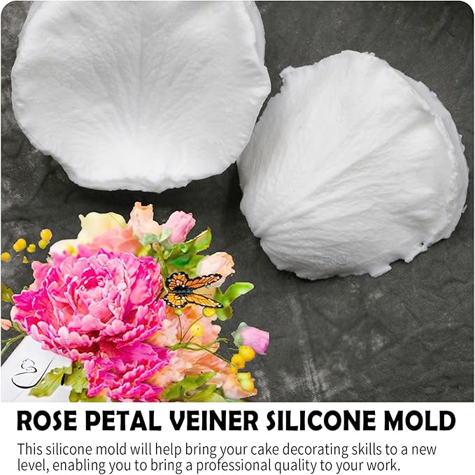 SK Rose Petals Silicone Fondant Mold Sugar Paste Baking Mould Cookie Pastry