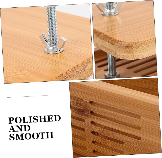 Hemobllo Bamboo Tofu Press 3-Layer Drip Tray Mold Adjustable Pressure Tofu Maker for Homemade Soybean Curd Efficient Kitchen Tool