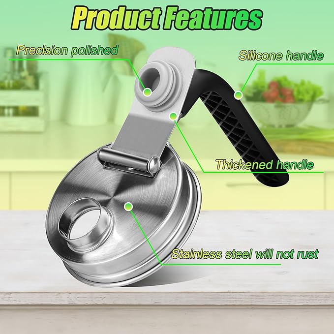 Mason Jar Pour Spout Lid Stainless Steel with Handle, Regular Mouth Pour Spout Flip Cap Lids for Mason Jars, Anticracking Leak Proof Seal Cover Airtight for Drinking Salad Dressing Food Storing(4PCS)