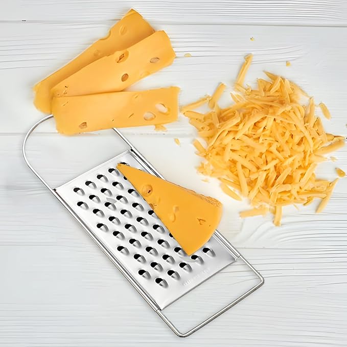 2 Pack Cheese Grater Handheld, Flat Coarse Stainless Steel Food Graters for Kitchen, Suitable for Potato, Vegetable, Butter, Parmesan Cheese