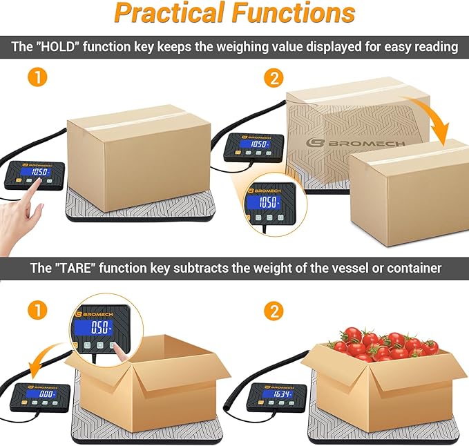 Price Computing Food Scale & 440lb Heavy Duty Shipping Scale Combo | Commercial & Postal Weighing Solution for Small Business, Farms, E-Commerce