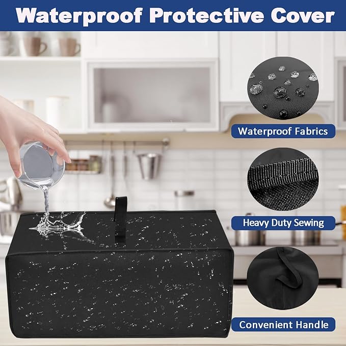 Toaster Cover for BLACK+DECKER 2-Slice Toaster T2569B, Waterproof Heat-Resistant Dust-proof Protective Cover Case 2-Slice ToasterOven Heavyweight Thickened Case (12.6"D×9"W×7.5"H)