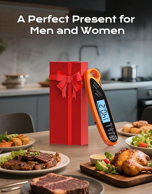 Digital Meat Thermometer for Cooking & Grilling with Dual Probe, Large Backlit & Calibration, Kitchen Food Thermometer for Candy, Oven, Grill, BBQ, Smoker, Oil Fry Instant Read Thermometers