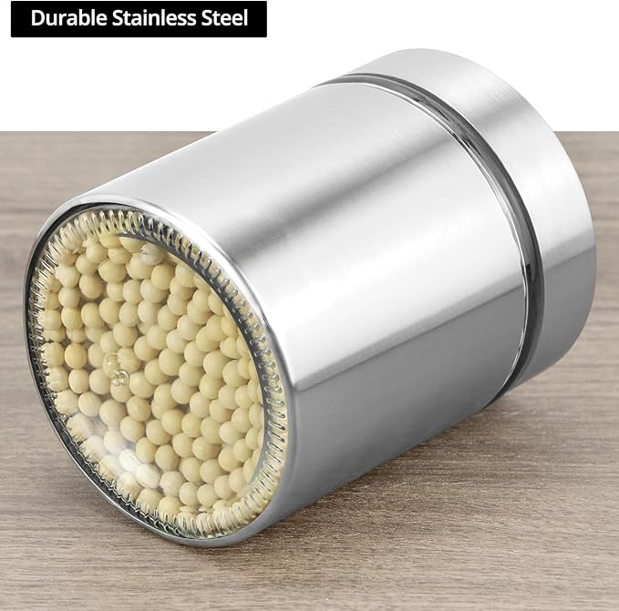 QWORK 6 Pack 20 oz Stainless Steel Glass Kitchen Canisters Set, Airtight Food Storage Containers with Window, for Flour Cookies Spices Grains