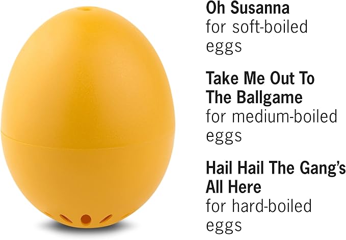 BeepEgg Basic Orange – Egg Timer for Boiling Eggs – Musical Egg Cooker for Soft, Medium, Hard Boiled Eggs – Food Safe – Singing Floating Egg Timer – Egg Cooker for 3 Levels of Doneness - Brainstream