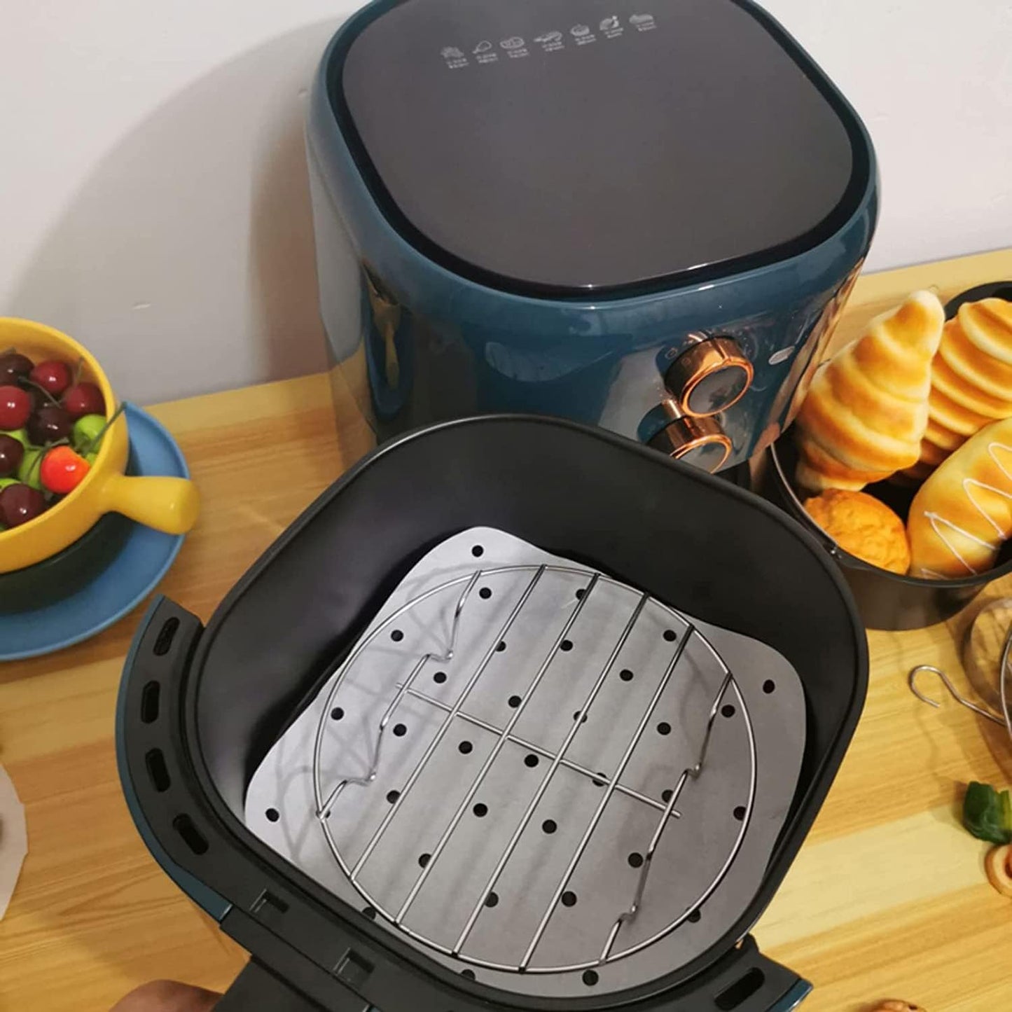 13.8" Round Cooking Rack Versatile Stainless Steel Grid Grill Steamer Rack, Fits Air Fryer Pot Pressure Cooker Canning