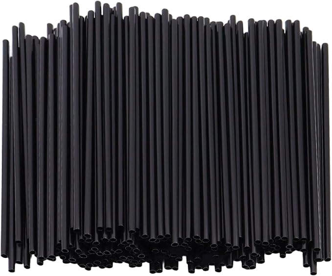 SONGNASS [1000 Count] 5 Inch Black Disposable Plastic Coffee Stirrers,Cocktail Swizzle Sticks, Sip Stir Stick Beverage Stirrers For Hot
