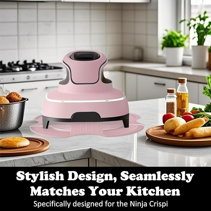 Tailored Ninja Crispi PowerPod Silicone Trivet – Hot Pads for Ninja Crispi Glass Air Fryer Accessories, Heat-Resistant, Non-Slip, Protection for Countertop (Pink)