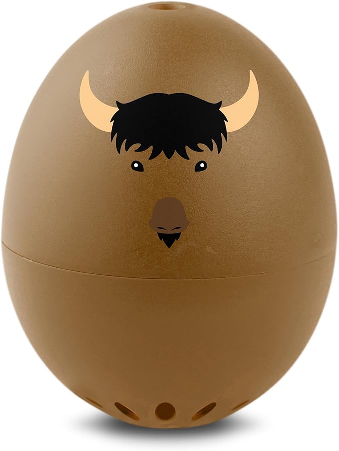 Buffalo BeepEgg – Egg Timer for Boiling Eggs – Musical Egg Cooker for Soft, Medium, Hard Boiled Eggs – Food Safe – Singing Floating Egg Timer – Egg Cooker for 3 Levels of Doneness - Brainstream