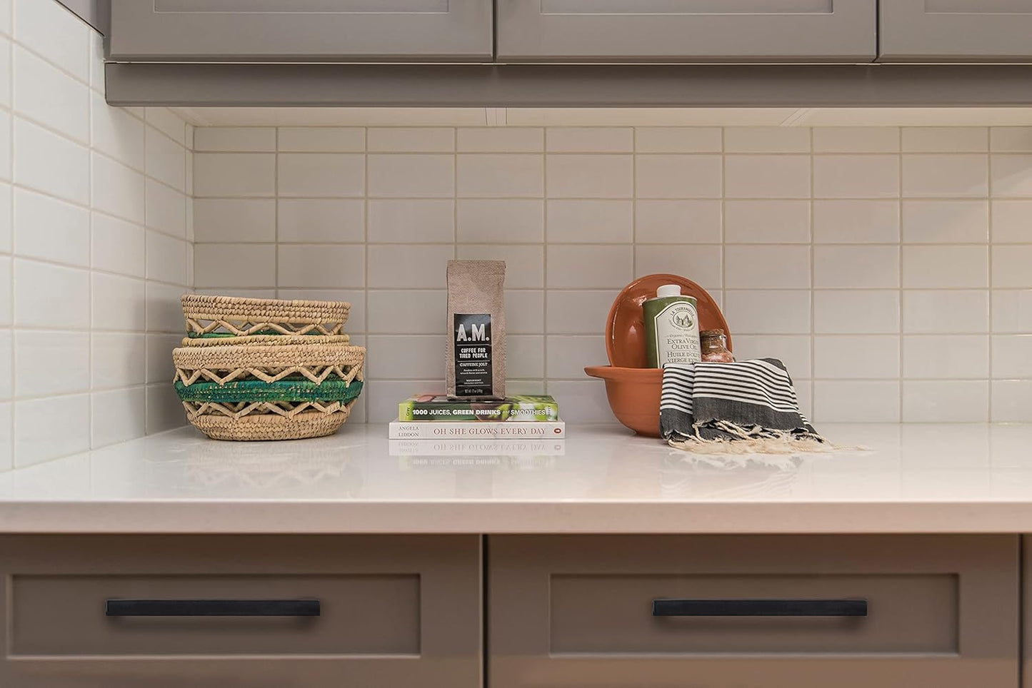 Ravinte Square Bar Black Matte Drawer Handles - Kitchen Cabinet Pulls in 20 Pack (3-3/4 Inch)