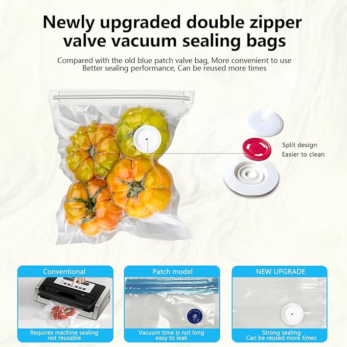Vacuum Sealer, vacuum sealer for food, handheld vacuum sealer(Vacuum Sealers+ 10 reusable vacuum seal bags)