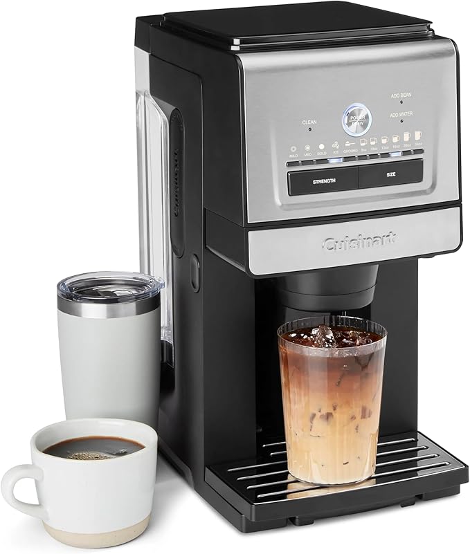 Cuisinart Coffee Maker, Grind and Brew Single Serve Coffee Maker, 6 Cup Sizes, Built-in Stainless Steel Burr Mill, Adjustable Strength, Grind Control and Over Ice Feature, Easy Cleaning, DGB-30