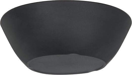 Carlisle FoodService Products Ridge Reusable Plastic Bowl for Home and Restaurant, Melamine, 52 Ounces, Slate