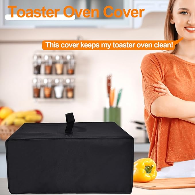 Toaster Oven Cover Heavy Duty Heat-Resistant Dust-proof Waterproof Cover Case Compatible With BLACK+DECKER Black & Decker Crisp 'N Bake Air Fryer Toaster Oven(18.5"D X 17.7"W X 11.4"H)