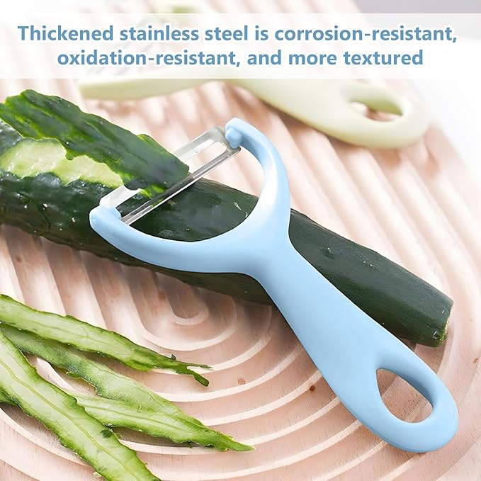 Apple Peeler:Pear Fruit Vegetable Peeler,Manual peeler for Peeling Apples, Pears, Cucumber;Garlic Carrot Potato Cheese Zester Grater, Essential Kitchen Tool(2-Pack) (blue)