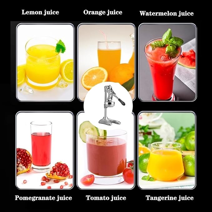 Cast Iron Juicer Commercial Grade Manual Citrus Juicer Heavy Duty Stainless Steel for Oranges Lemons Spout ﻿ Heavy Duty Hand Juicer Press