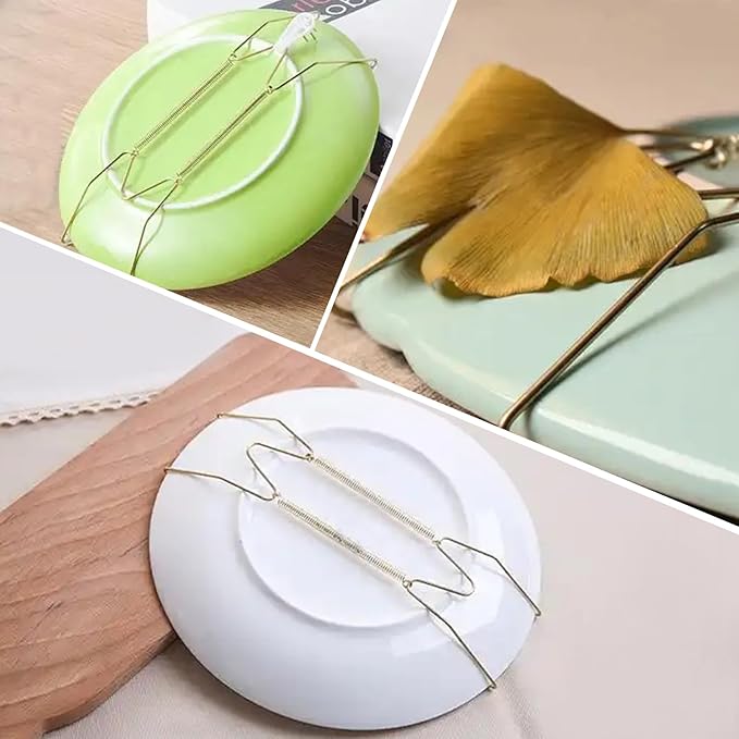 Decorative Plate Hangers for the Wall – 3 Sizes of 6/8/10 Inch Plate Hangers for Display with 4 Pack Wall Hooks, Invisible Wire Heavy Duty Plate Holders for Displaying or Picture Hanging