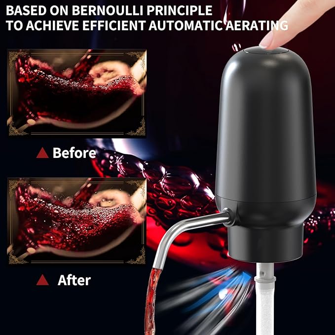 CIRCLE JOY Gravity Electric Pepper Grinder Set and Electric Wine Set