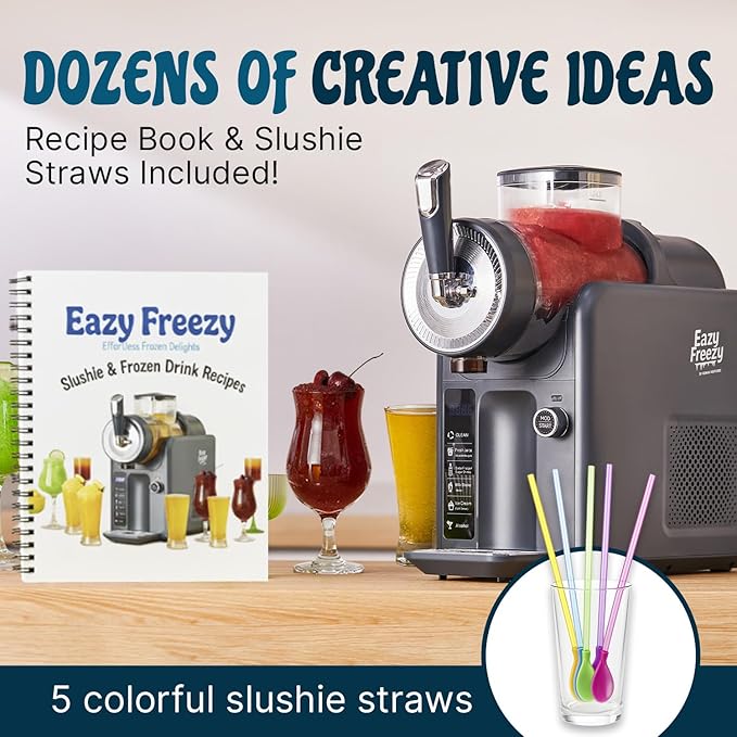 Slushie Machine for Home, No Ice Needed Professional Frozen Drink Maker & Soft-Serve Ice Cream Machine- 1.8 L Capacity Slushy Machine for Margaritas, Daiquiris, Juices, Cocktails, Frappes & More