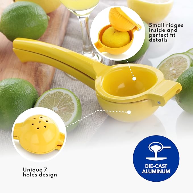 New Star Foodservice 42856 Enameled Aluminum Lemon Squeezer, Yellow