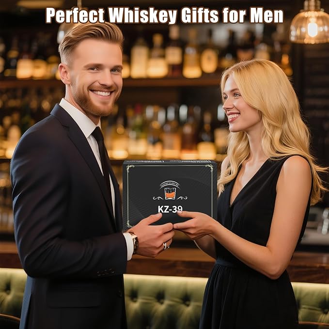 Electric Whiskey Smoker Kit, Rechargeable Cocktail Smoker Kit with 6 Wood Chips, Built-in Lighter, No Butane Needed, Old Fashioned Smoker kit，Gifts for Men, Dad, Husband (Black)