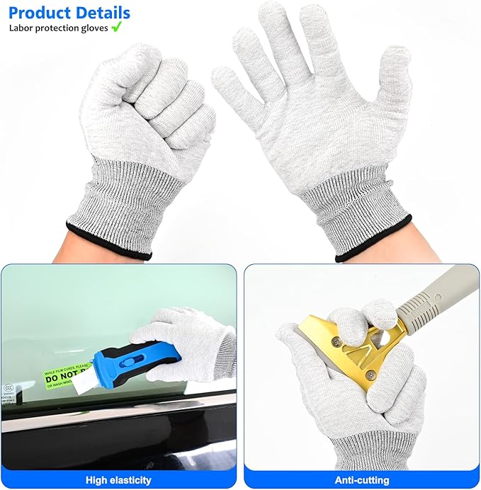 EHDIS 15''-58'' Long Handle Adjustable 4'' Razor Blade Scraper Tool Floor Wallpaper Cooktop Scraper for Cleaning Concrete, Vinyl, Tile,Floors, Walls