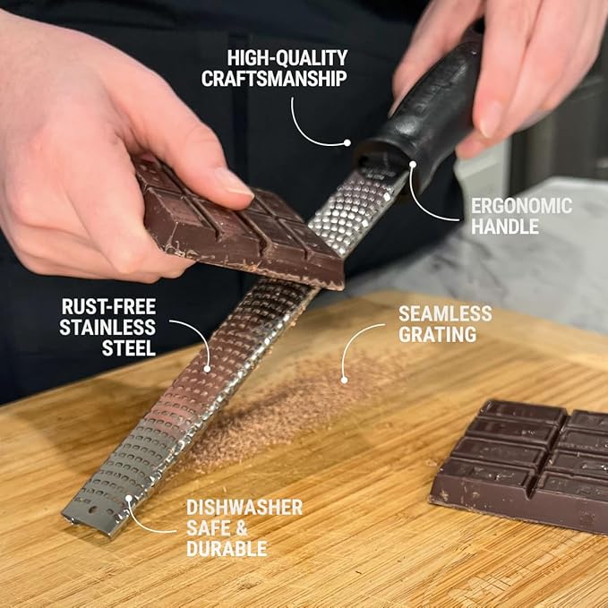 Microplane Classic Twin Pack - 12" Black Zester Grater with Surgical-Grade Stainless Steel Blade