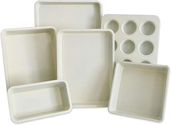 Kitchen Gear by USA Pan 6 Piece Nonstick Ceramic Bakeware Baking Pans Set