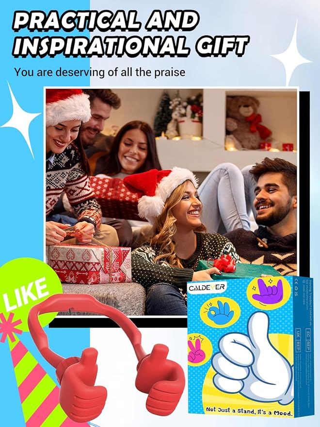 Stocking Stuffers for Teens Girls Women Cell Phone Holder: Adjustable Thumbs Up Phone Stand Gifts for Adults Kids Men Boys Teenager Wife Mom Grandma Funny Gadgets Trend Stuff Ideas Gift for Christmas