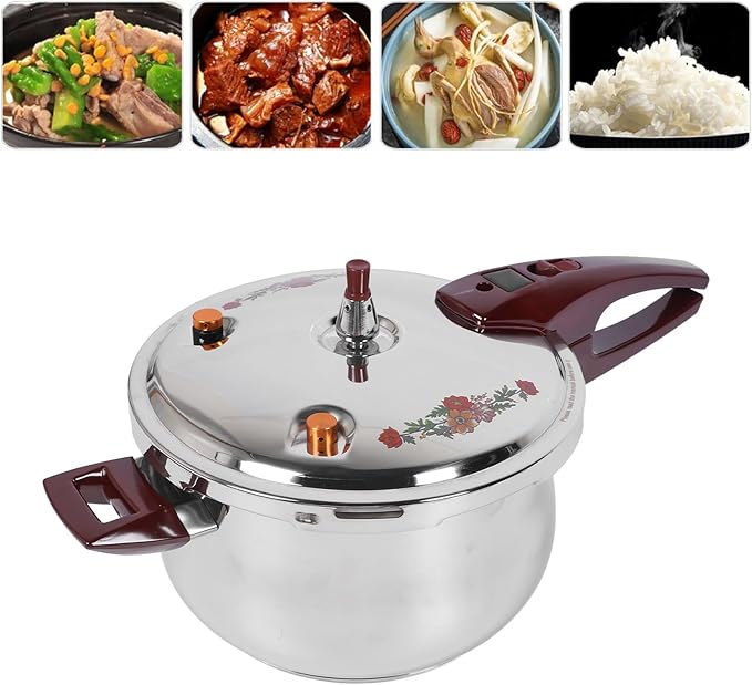 Generic Pressure Cooker, 80KPA Stainless Steel Pressure Canner Pressure Cooker with Ergonomic Handle for Induction Cooktops, Gas Cooktops, Open Flames Using (9L), Genericgw5tu3c8sd-13