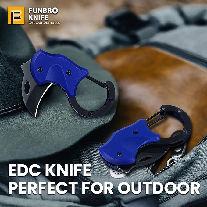 Small Pocket Knife for Men, Cool Folding Knife Box Cutter with 1.34 inch Sharp Blade, EDC Knives Tool for Everyday Carry, Great Gift for Men (Klein Blue)