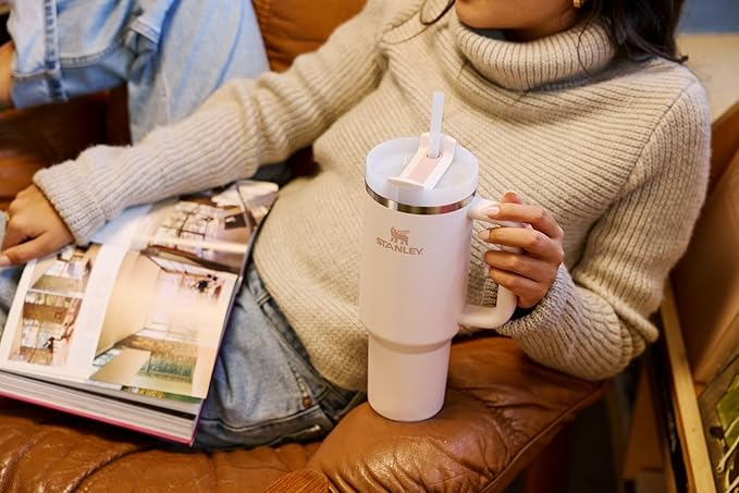 STANLEY Quencher H2.0 Tumbler with Handle and Straw 14 oz | Flowstate 3-Position Lid | Cup Holder Compatible for Travel | Insulated Stainless Steel Cup | BPA-Free | Cobalt