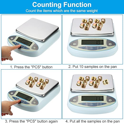 PATIKIL Lab Scale 3000gx0.01g, High Precision Electronic Analytical Balance Sensitive, Digital Precision Scale for Jewelry Laboratory Science