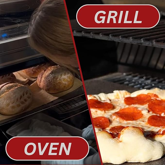 ThermiChef 16x16 Pizza Steel, 3/8" Thick, 27.5 lbs - Cooking Steel for Oven & Grill - Made in USA