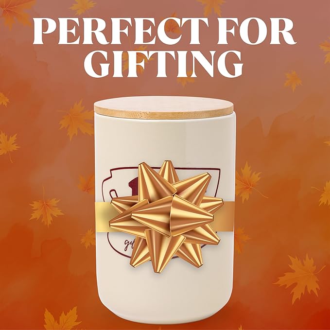 Silver Buffalo Gilmore Girls Wax Resist Ceramic Cookie Jar with Bamboo Lid Featuring Luke’s Cafe Logo, 5” x 5” x 6.5”