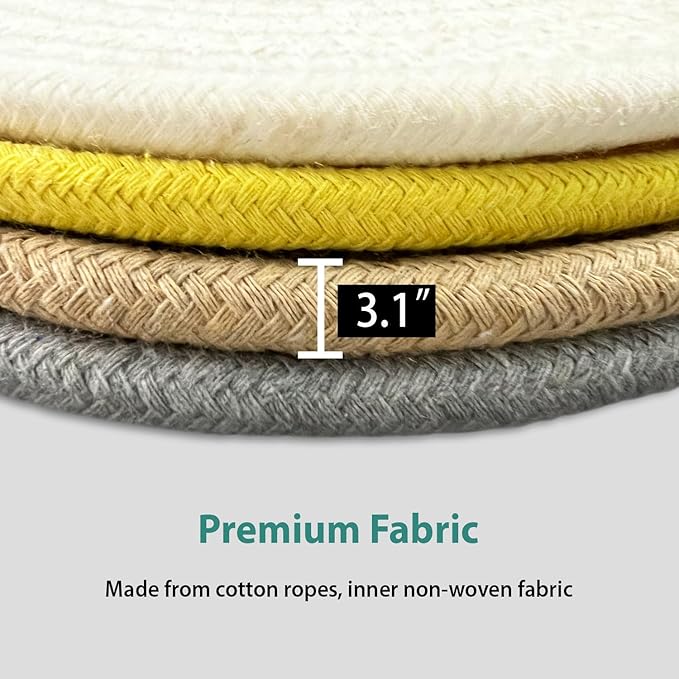 UKJENT Trivets for Hot Dishes - 4 Pcs Cotton Trivet Mats, Heat Resistant Hot Pads Pot Holders Set for Hot Pots & Pans, Kitchen Counter Farmhouse Table New Home Decor Essentials(7 inch & 9 inch)